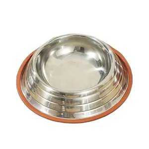 Factory Direct Sale Wholesale Circle-Shaped Stainless Steel Pet Food Bowls Premium Quality Feeders for Furry Friends