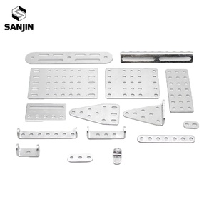 Plaque carrée en alliage <span class=keywords><strong>d</strong></span>'aluminium avec trou, pièce de fixation, plaque de base, bande en U, profilé <span class=keywords><strong>d</strong></span>'<span class=keywords><strong>angle</strong></span>, accessoires pour modèles de jouets DIY - Product Image 4