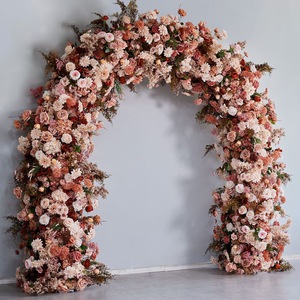 Telón de Fondo Floral Hecho a Mano en Seda, Compatible con Iglesias, para Bodas Religiosas, San Valentín, Graduaciones y Eventos Sagrados - Estilo Europeo - Product Image 6