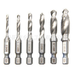 Jeu de 6 tarauds composites en acier rapide Mr Drill, revêtement titane, tarauds de machine à droite pour perçage, taraudage et chanfreinage - Product Image 3