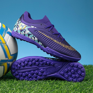 Factory Supplier Hot Selling New Arrival Cheap PVC Midsole PU Fly Knit Upper TPU Outsole Football <b>Boots</b> Soccer Shoes Men <b>Spring</b> - Product Image 6