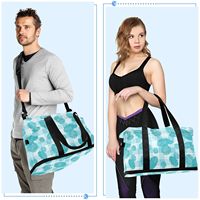 Set Tas Perjalanan Duffle untuk Yoga, Gym, dan Liburan Akhir Pekan dengan Desain Cangkang Opihi Hawaii, Logo Kustom, untuk Pria dan Wanita