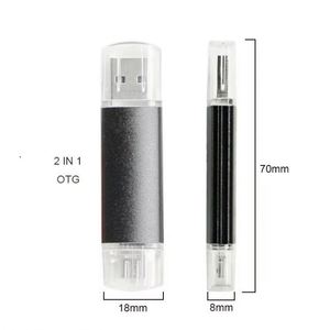 แฟลชไดรฟ์ USB 3.0/2.0 รุ่นใหม่ ดีไซน์หมุนได้ ความจุ 16GB/32GB/64GB/128GB สำหรับสมาร์ทโฟน ใช้งานได้สองแบบ 2-in-1  วัสดุพลาสติก - Product Image 1