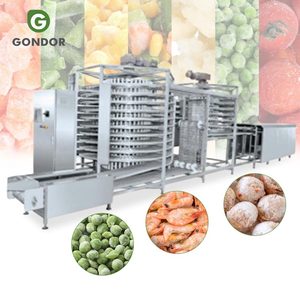 Congélateur spirale à tambour unique de 8 pouces pour la fabrication du pain et des biscuits, avec convoyeur de refroidissement en plastique, à vendre - Product Image 1