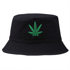 Chapeau Bob Unisexe Pliable Brodé - 100% Coton, Protection Solaire, Voyage, Cyclisme, Pêche, Fête, Chapeau Décontracté, Motif Feuille d'Érable, Quatre Saisons - Product Image 4