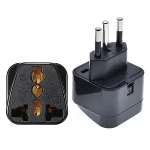 Nieuwe 3pin Brazilië Stekker Uk/Us/Eu Naar Brazilië Socket Travel Power Adapter Plug 3Pin Converter plug