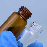Flacons de laboratoire personnalisés, flacons d'échantillons, scellés, en verre borosilicate transparent et ambré, petits flacons de stockage avec bouchons à vis