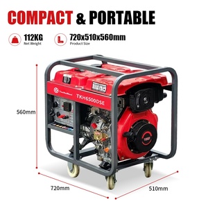 Generador Diésel Portátil de Tipo Abierto, Alta Eficiencia, 5kW / 5.5kW, 60Hz, Voltaje Nominal de 230V, Generador Móvil - Product Image 2