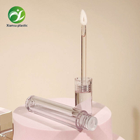Tube de brillant à lèvres vide de 5 ml, forme ronde, transparent, avec bouchon à vis, pour baume à lèvres et rouge à lèvres, conteneur cosmétique rechargeable