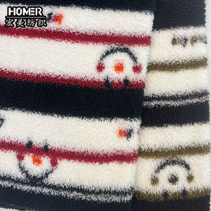 Terciopelo Faconne de doble cara, tela Sherpa de lana Polar de 320gsm con estampado de patrón colorido para juguete de peluche, ropa de casa, abrigo de invierno - Product Image 1