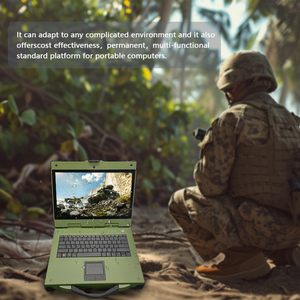 Computadora industrial portátil ascendente de 14 pulgadas compatible con <span class=keywords><strong>CPU</strong></span> I3/I5/<span class=keywords><strong>I7</strong></span> portátil resistente gráficos Intel UHD integrados - Product Image 2