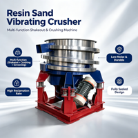 Récupérateur de sable vibrant multifonctionnel, machine de régénération de sable de résine, équipement de recyclage de sable utilisé en fonderie