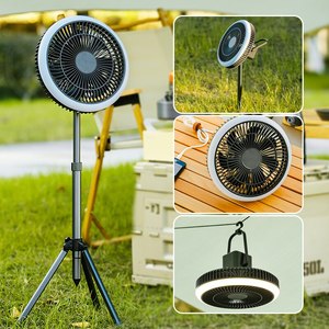 Có Thể Sạc Lại 10000MAh Pin 10 Inch Ứng Dụng Điều Khiển Từ Xa LED Cắm Trại Fan Di Động Ngoài Trời Tripod Fan Trần Lều Fan Ngân Hàng Điện - Product Image 5
