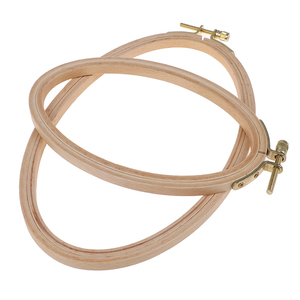 Khung Thêu Bằng Gỗ Tre Hình Bầu Dục Thêu Hoop Ring Cross Stitch Máy <span class=keywords><strong>DIY</strong></span> Needlecraft Dụng Cụ May Gia Đình - Product Image 1