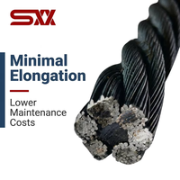 Cable de Acero para Elevador de Larga Vida Útil 8x19S-IWRC 12mm, Cable de Elevación de Alta Velocidad 1570MPa, Componente Colgante para Máquina de Tracción