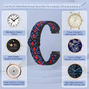 Vente directe d'usine, bracelets de montre en nylon élastique à libération rapide de 16 mm pour hommes et femmes, bracelet de montre de 16 mm - Product Image 2