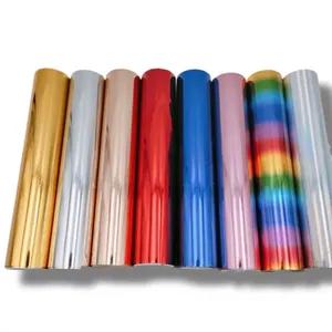 Pianura olografica arcobaleno stampa a caldo foglio prezzo fornitori foglio di carta Transfer Glitter Wrapping Craft