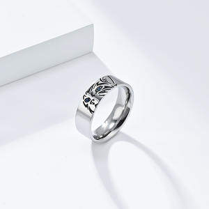 Anillos de Acero de Titanio con Tema de Animales Tigre, Lobo y Gato, Joyería Unisex para Regalo - Product Image 2