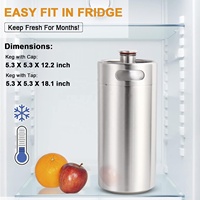 Conteneur de distribution de bière carbonatée portable 2L/3.6L/4L/5L pour pique-nique/barbecue/fête de brassage à la maison