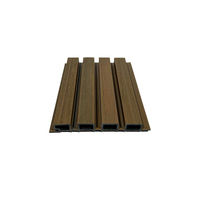 Paneles Decorativos de Rejilla de WPC PVC, Elegantes y Duraderos, para Pared y Techo, Diseño Moderno, Rejilla de Madera Plástica para Jardín