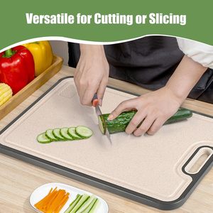 Food Grade Stainless Steel <b>Chopping</b> <b>Block</b> with Juice Slot Double Sided <b>Chopping</b> Board PP Pure Titanium Cutting Board for Kitchen - Product Image 4