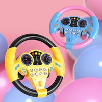 Juguetes Educativos para la Primera Infancia, Simulación Musical, Volante Eléctrico con Ventosa para Niños, Volante de Madera