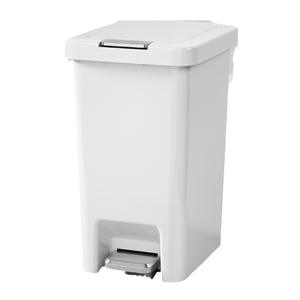 Poubelle moderne à pédale rectangulaire blanche et grise avec couvercle, grande capacité, pour la maison, la cuisine et la salle de bain - Product Image 3