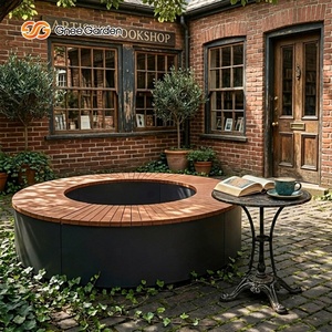 Gnee Garden Corten Steel Planter <b>Outdoor</b> Decoration Water Resistant Prefinished CE Certified 2mm Thickness Natural Rust Color - Product Image 5