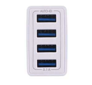 Hot Sale 4USB QC3.0 Fast Charger 30W PC <b>Fireproof</b> <b>Material</b> Mobile Phone Charger with LED for Multi-Devices Wholesale - Product Image 5