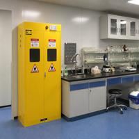 Armoire à gaz antidéflagrante à double porte, mobilier de laboratoire avec système d'alarme, stockage sécurisé pour laboratoire universitaire