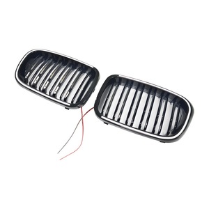 Parrilla Delantera de Repuesto para BMW E46 Serie 3, Doble Línea LED, Negro Brillante - Product Image 4