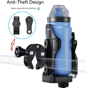 Kewig Vente Chaude Porte-Bouteille Automatique Réglable <span class=keywords><strong>50</strong></span>-90mm pour Moto Moto Porte-Gobelet Porte-Bouteille - Product Image 4