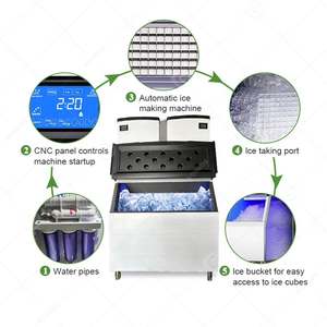 Máquina Industrial China Automática para Hacer Cubitos de Hielo Cuadrados para Exteriores, Equipo para la Venta - Product Image 5