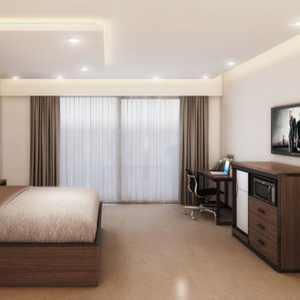 アメリカモダンSURBUBANINNホテルベッドルーム家具木製家具付き - Product Image 5