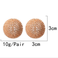 Suxuan Bijoux Nouvelle Arrivée De Luxe Rond Plein De Cristaux Boucles D'oreilles De Haute Qualité De Mode Boucle D'oreille Bijoux Accessoires Pour Femmes