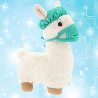 Jouet de médecin en peluche Llama blanc super doux, déguisement, masque facial, casquette, tenue de médecin, infirmière, chirurgien, dentiste, jouet en peluche, masque facial