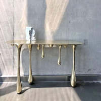 Table d'entrée en marbre moderne pour salon, chambre à coucher, table console moderne et bon marché pour la décoration et le couloir
