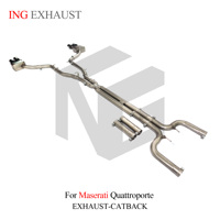 Sistema de Escape Catback con Válvula de Silenciador de Acero Inoxidable 304 ING para Maserati Quattroporte 3.8T V8 2013-2024, Piezas de Auto de Alta Calidad