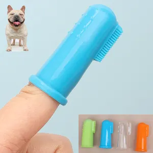 Best Selling Natural Rubber Pet Chew Toys Silicone Finger Dog Toothbrush Pet Tooth Cleaning Products