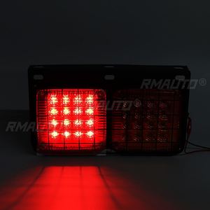 2PCS 24V Feux arrière LED pour voiture et camion, clignotants, feux de freinage, feux de recul, pour remorque, camion, bus, camping-car, caravane - Product Image 4