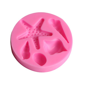 Ocean Series Starfish Conch Silicone Mold Circular Fondant Cake Decorating DIY Molds For Birthday Party - Product Image 3