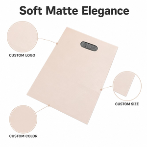Polyethylene Die Cut Carrier <b>Bags</b> Customizable Anti Static Reusable Merchandise Display Fashion Outlet - Product Image 3