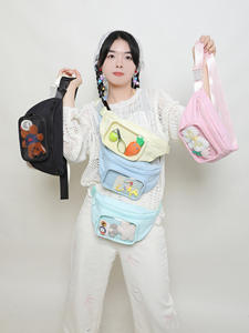 <span class=keywords><strong>Riñonera</strong></span> Ligera de Nailon Impermeable de Color Sólido para Mujer, con Diseño de <span class=keywords><strong>Anime</strong></span> Ita - Product Image 2