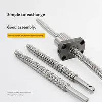 Long Service Life CNC SFU Ball Screw Kit GCr15 Material C3/C5 Grinding Grade Left Right Thread 12mm Diameter 4mm Lead Pitch