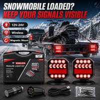 Feux arrière de remorque sans fil SFIDA TC-06 à LED, interrupteur magnétique, rechargeables, IP65, batterie 10H. Pour camions, camping-cars, bateaux et engins agricoles.