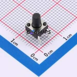 BX-TS-26-6685CJ Tactile Switch Through hole-4P,6x6mm Switch Single Pole Single Throw Round Button 2.6N Through Hole - Product Image 1