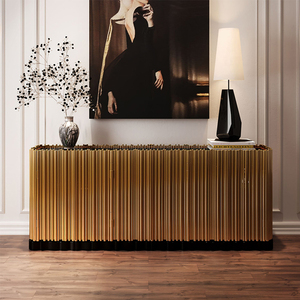 סיטונאי יוקרה עיצוב אור נירוסטה צד לוח תצוגה ארון ספק סין לבית המלון ריהוט סלון מלון ריהוט - Product Image 4