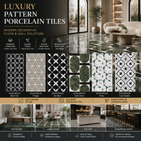 Carrelage en porcelaine pleine masse 600x1200mm, motif brillant, décoratif, pour sol et mur, idéal pour hôtels, villas et projets commerciaux