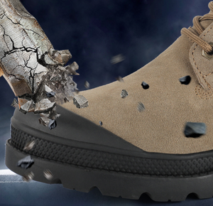 Robuste Feuerfeste Forstwirtschafts-Arbeitsschuhe mit Stahlkappe Knöchelstütze Wildleder Gummisohle Rutschfeste Sicherheitsstiefel - Product Image 5
