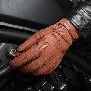 Guantes de Carreras Ligeros de Piel de Cabra Personalizados, de Medio Dedo, para Bicicleta de Montaña, Motocross, con Agarre para Uso Diario en Invierno - Product Image 3
